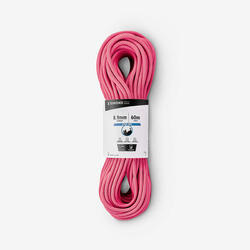 CORDE ESCALADE ET ALPINISME TRIPLE NORME 8.9 mm x 60 m - EDGE DRY ROSE