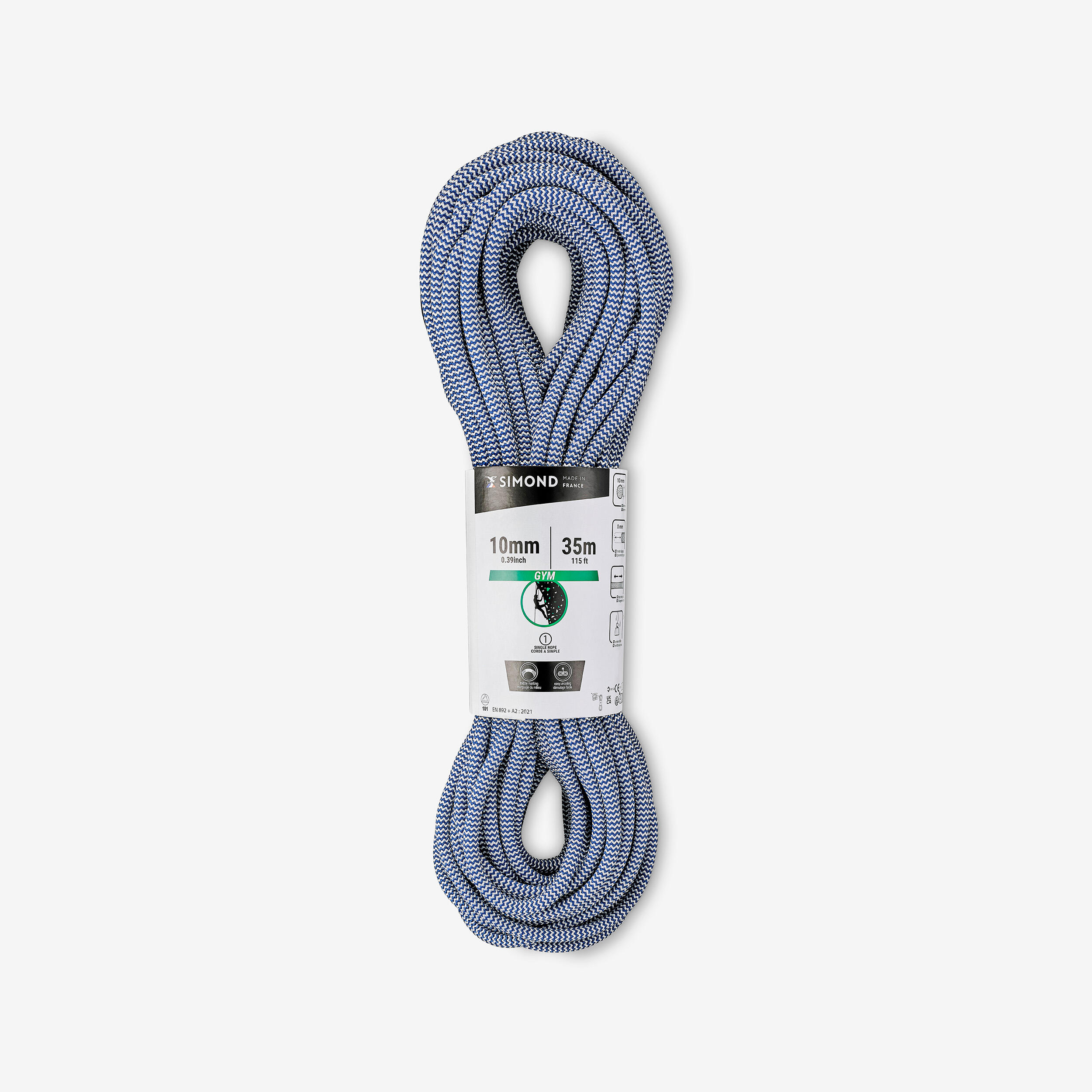 Mászókötél terembe, 10 mm x 35 m - Klimb Gym Simond akciós termékkép 1