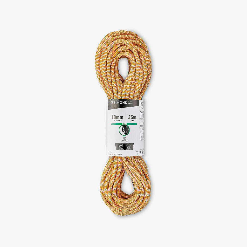 Oranžna plezalna vrv KLIMB GYM (10 mm x 35 m)