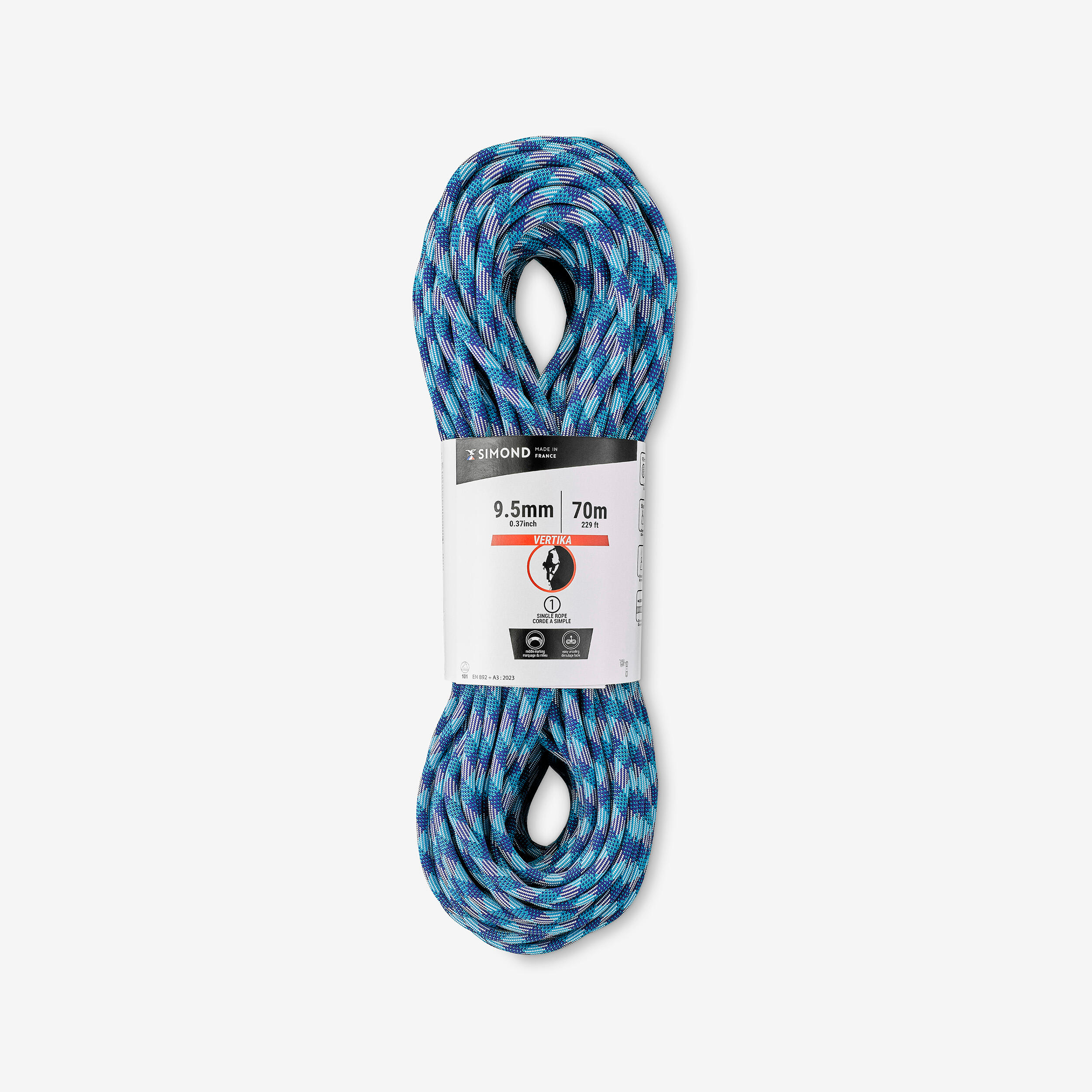 9.5 mm x 70 m Climbing Rope - Vertika - SIMOND