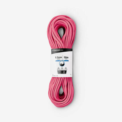 Kletterseil Dreifachnorm ‒ Edge Dry 8,9 mm × 50 m rosa