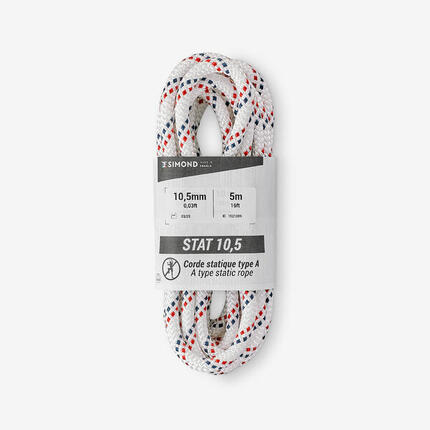 CORDE SEMI-STATIQUE 10,5 MM X 5 M - STAT 10,5 BLANCHE