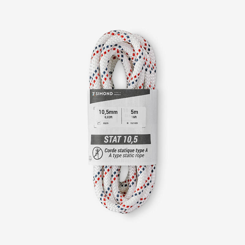 Polostatické lano Stat 10,5 mm × 5 m bílé