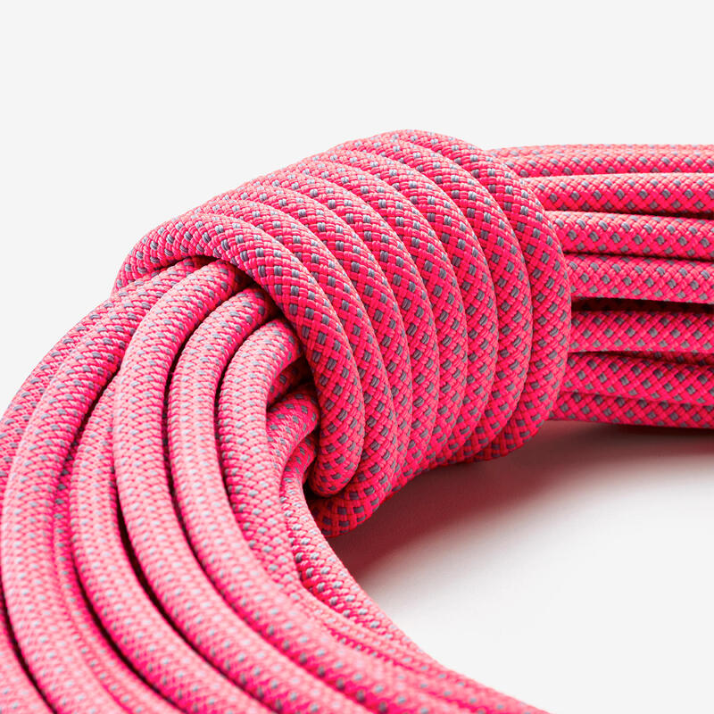 CORDE DRY TRIPLE NORME D'ESCALADE ET D'ALPINISME  8.9 mm x 50 m - EDGE DRY ROSE
