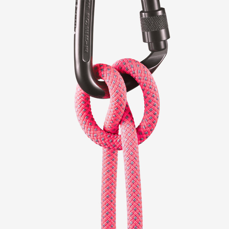 CORDE DRY TRIPLE NORME D'ESCALADE ET D'ALPINISME  8.9 mm x 50 m - EDGE DRY ROSE