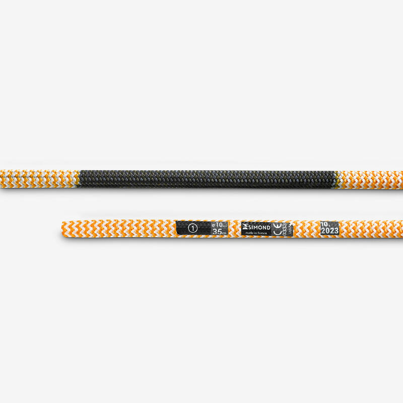 Corde d'escalade 10 mm x 35 m - klimb gym orange