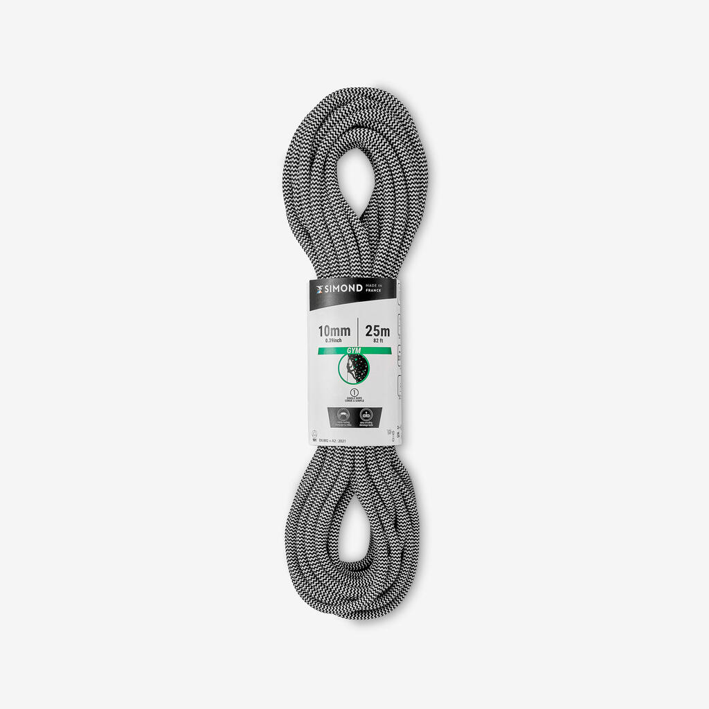 Črna plezalna vrv KLIMB GYM (10 mm x 25 m)