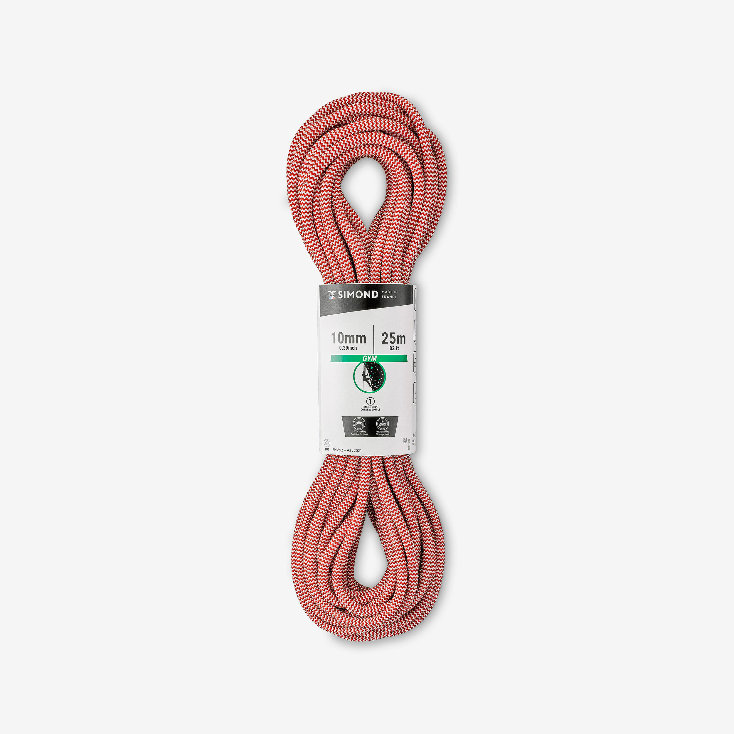 SIMOND Kletterseil 10 mm × 25 m ‒ Klimb Gym rot