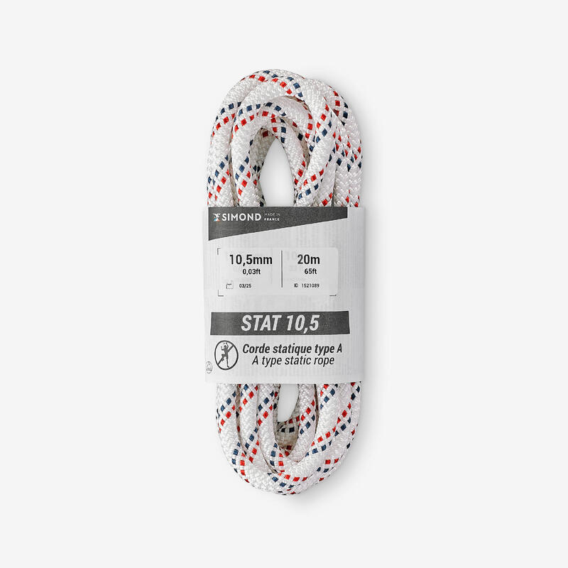 Polostatické lano Stat 10,5 mm × 20 m bílé