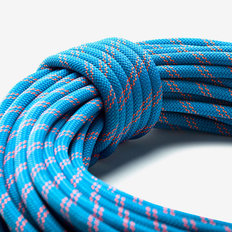 Corde à double d'escalade et d'alpinisme 8.6 mm x 50 m - rappel 8.6 bleu