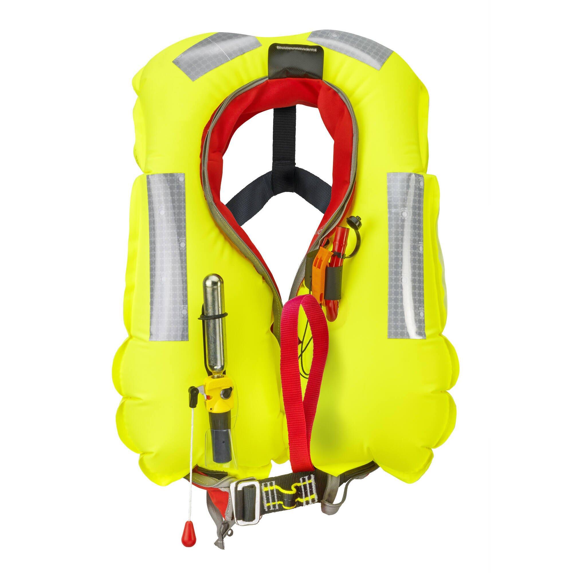 Gilet de sauvetage automatique 165N avec harnais, adulte, PILOT165 rouge 2/2