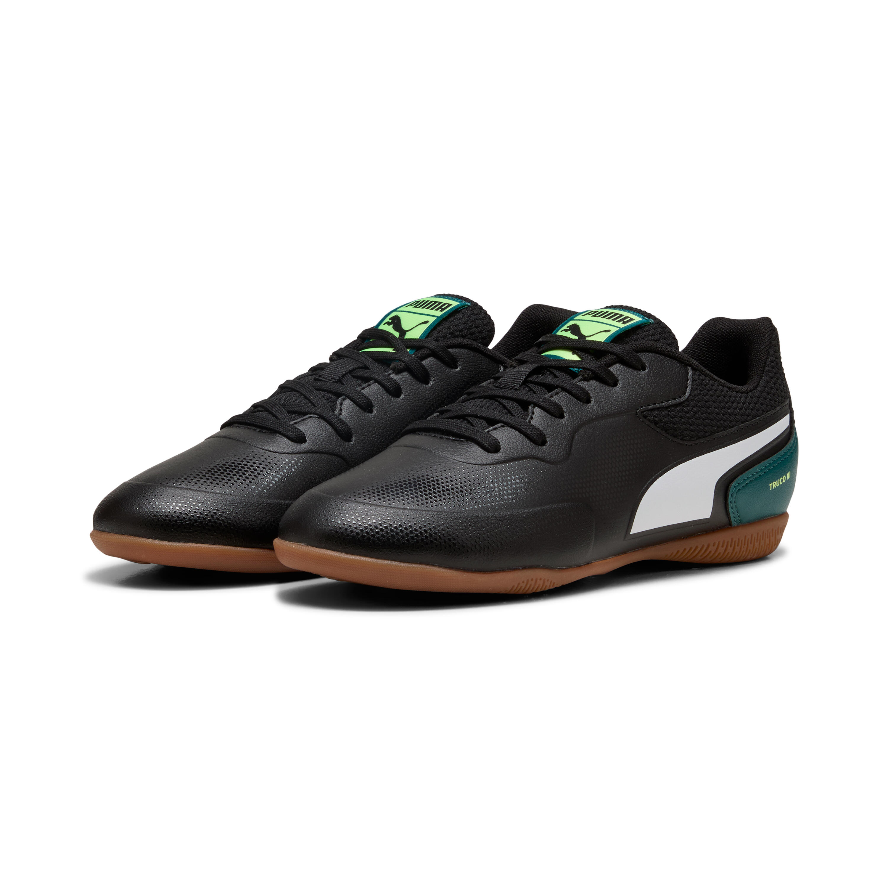 Buty na halę Puma TRUCO III Jr Black-Fizzy Light 3/4
