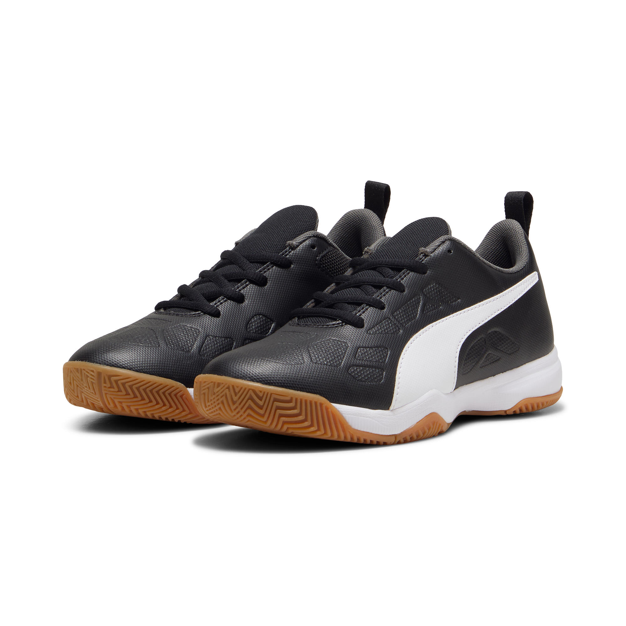 Buty na halę Puma Tenaz Jr Black White-Iron Gate 3/4