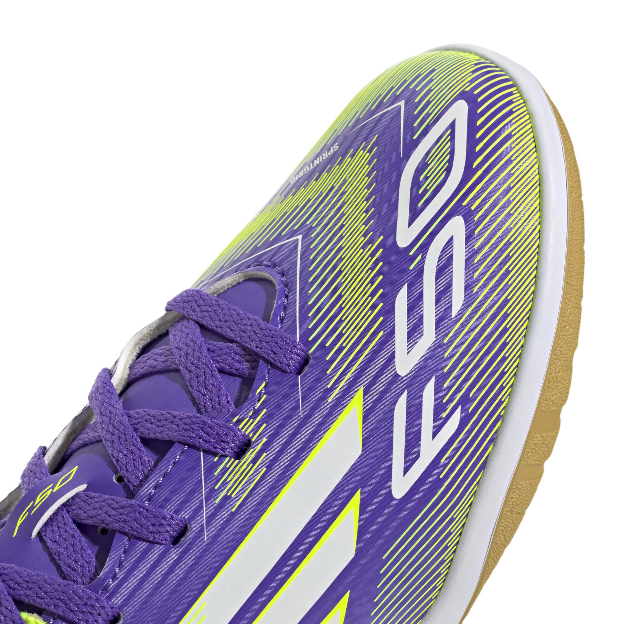 Scarpe calcio bambino F50 Club Futsal viola 17/23