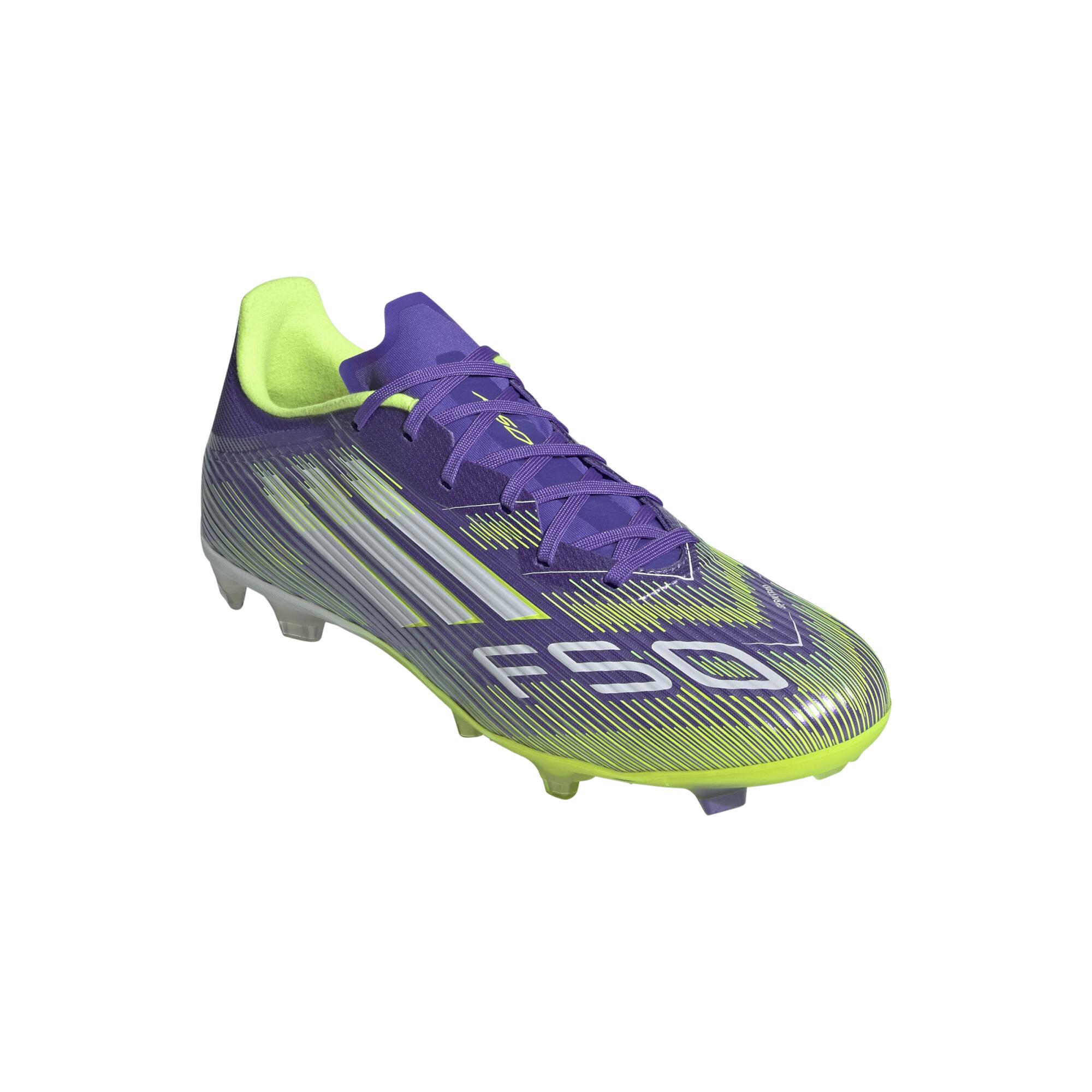 Botas de fútbol F50 League FG/MG Adulto Violeta/Amarillo 7/10