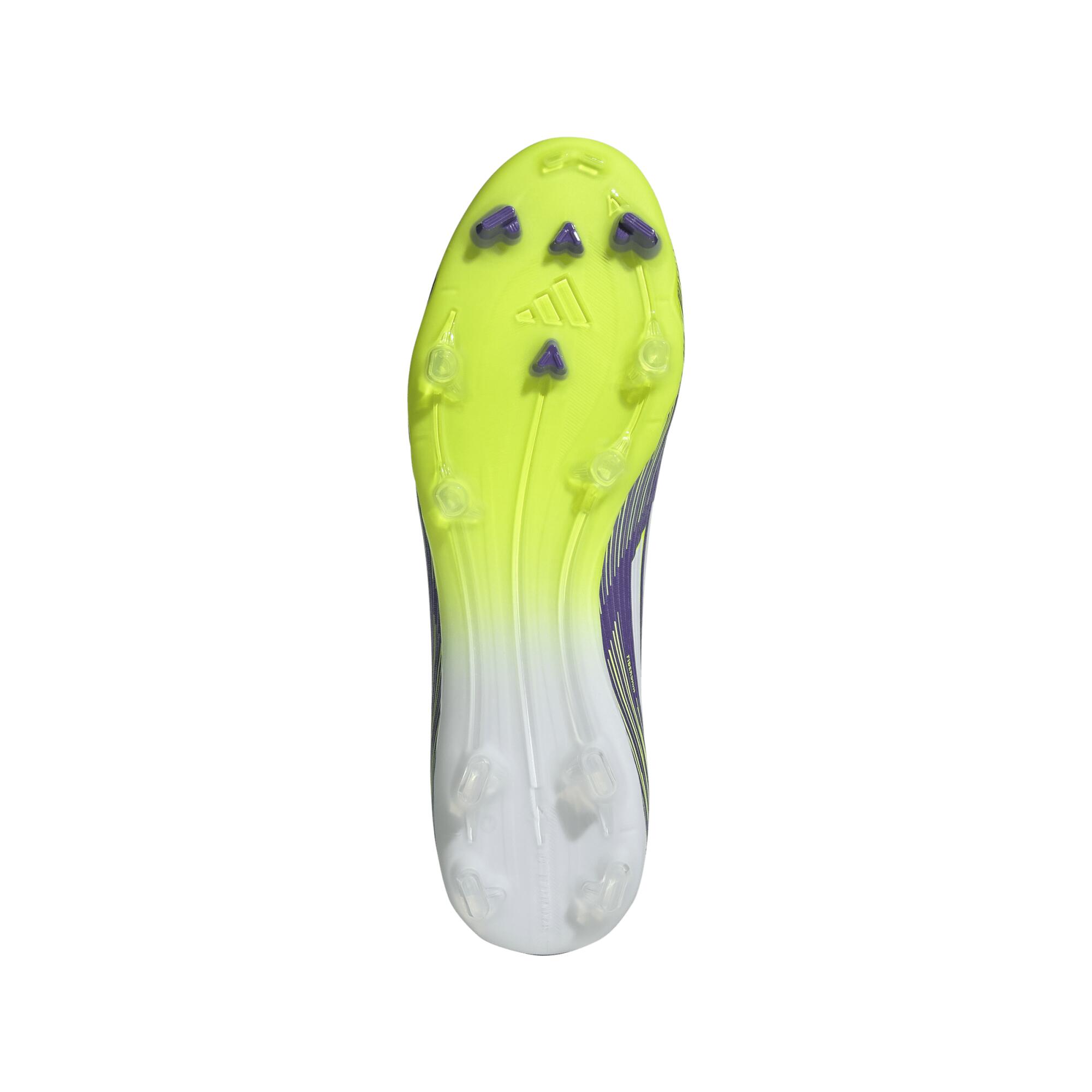Botas de fútbol F50 League FG/MG Adulto Violeta/Amarillo 10/10
