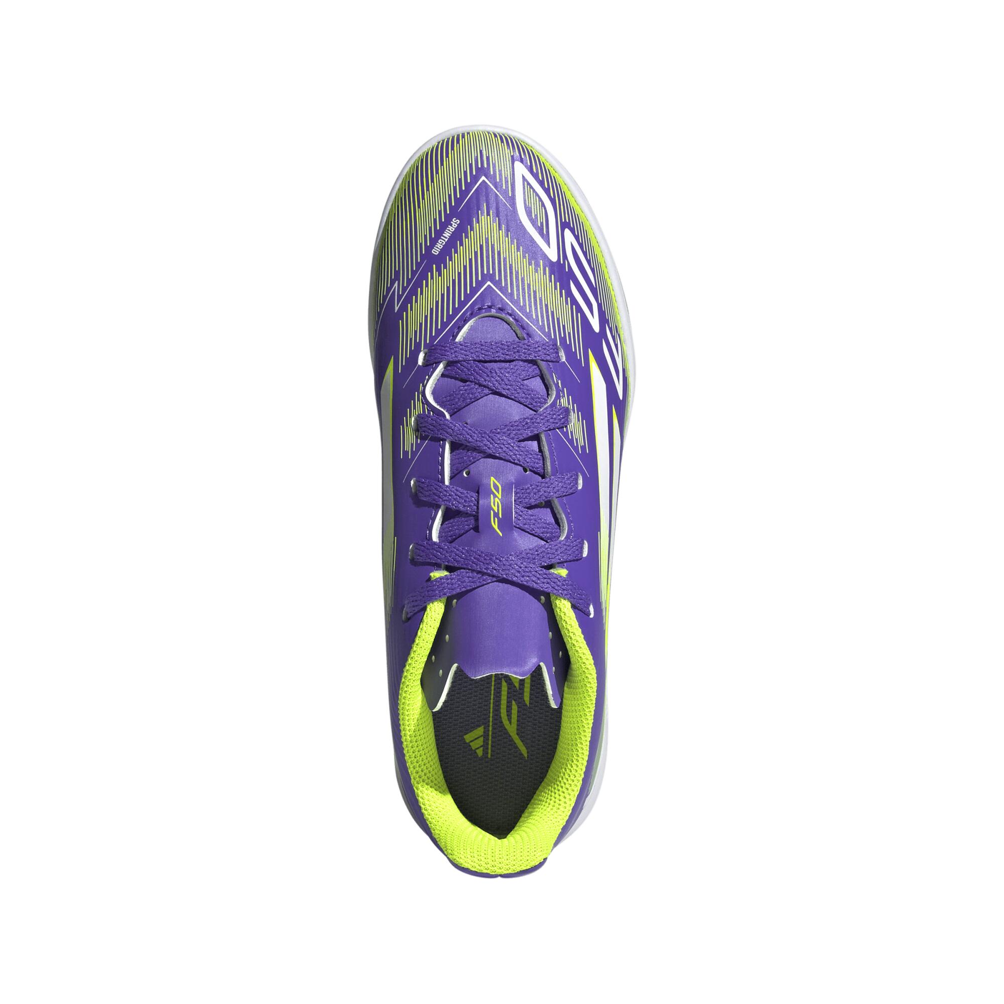 Scarpe calcio bambino F50 Club Futsal viola 12/23