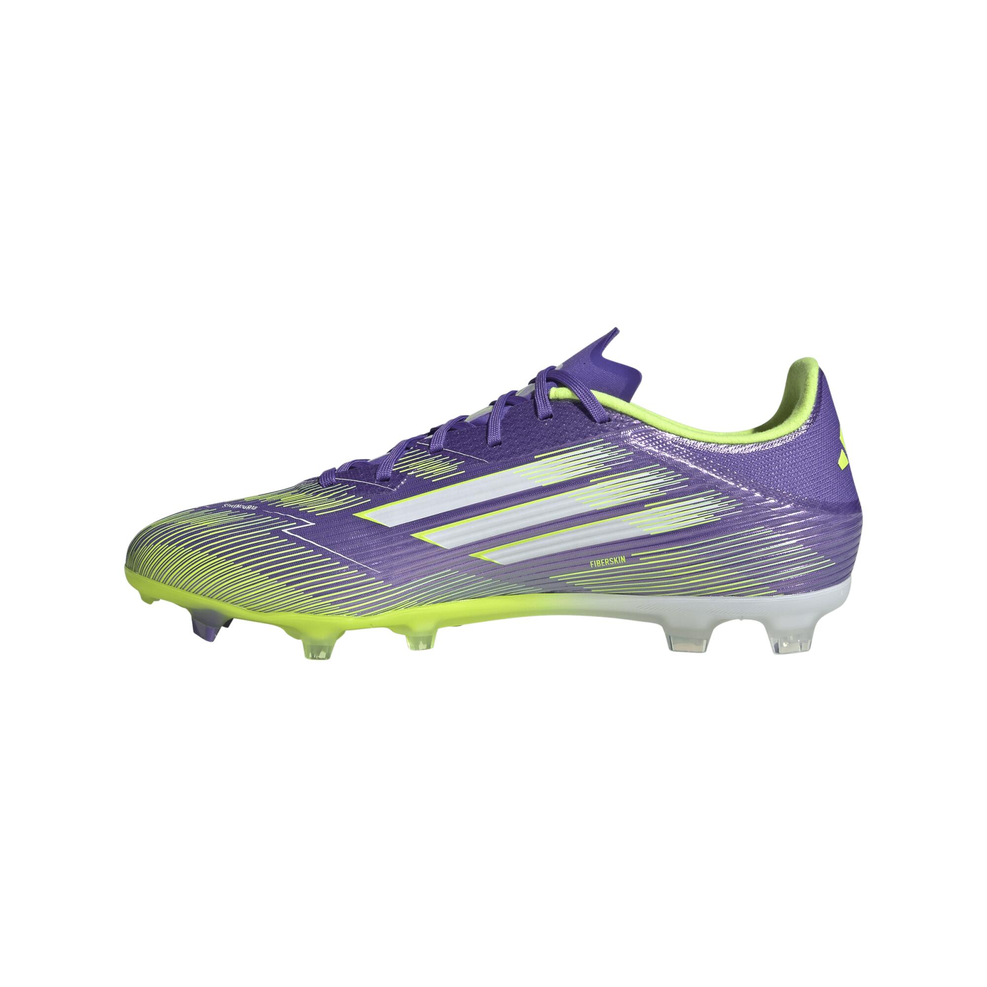 Botas de fútbol F50 League FG/MG Adulto Violeta/Amarillo 5/10