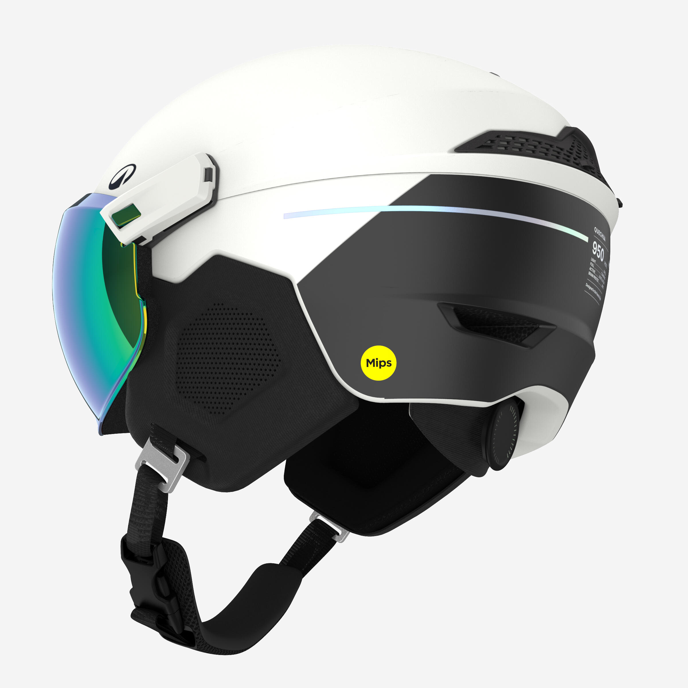 Casque de ski avec visière adulte, PST 950 MIPS blanc 7/13