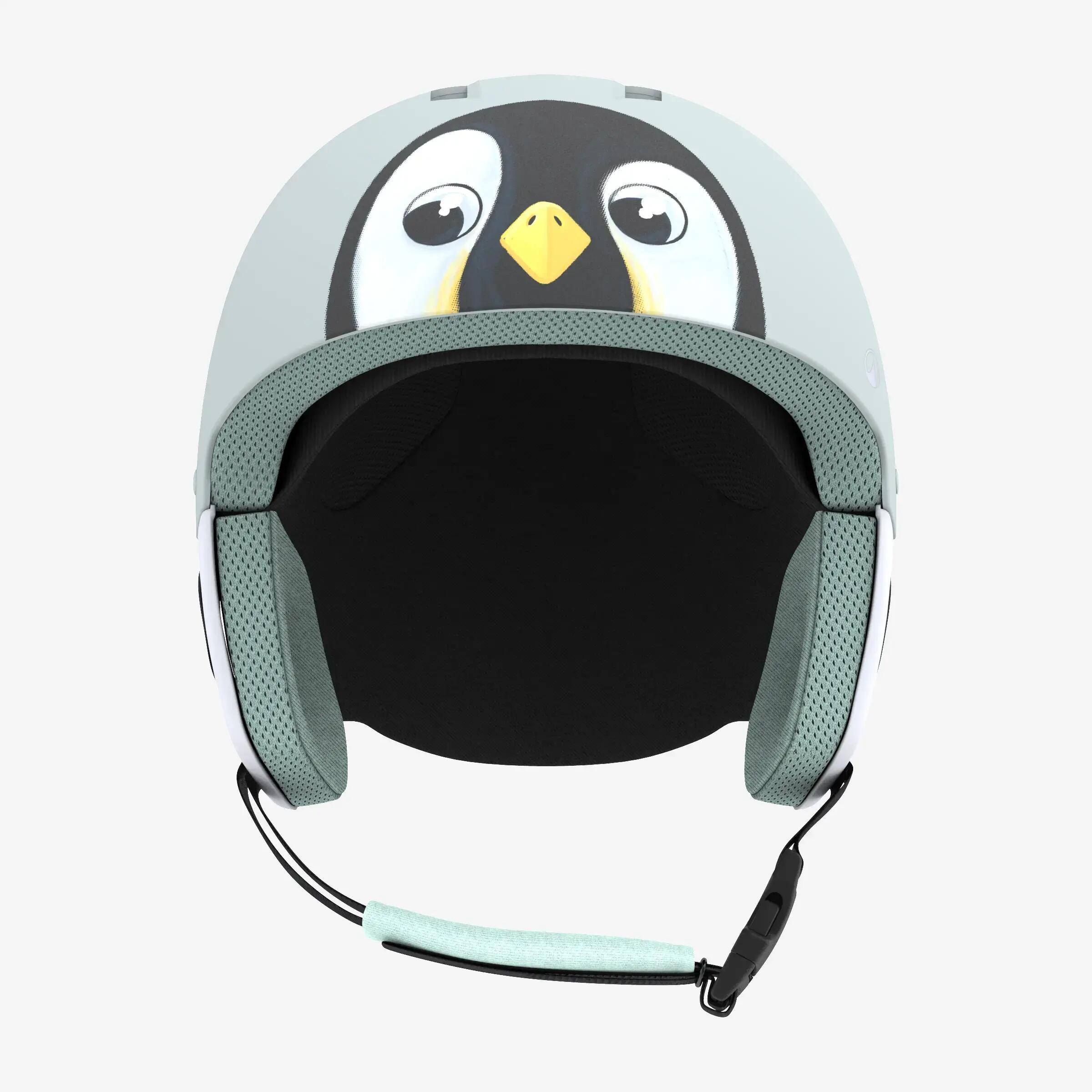 KIDS’ SKI HELMET H-KID 500 Icy blue - Penguin -  4