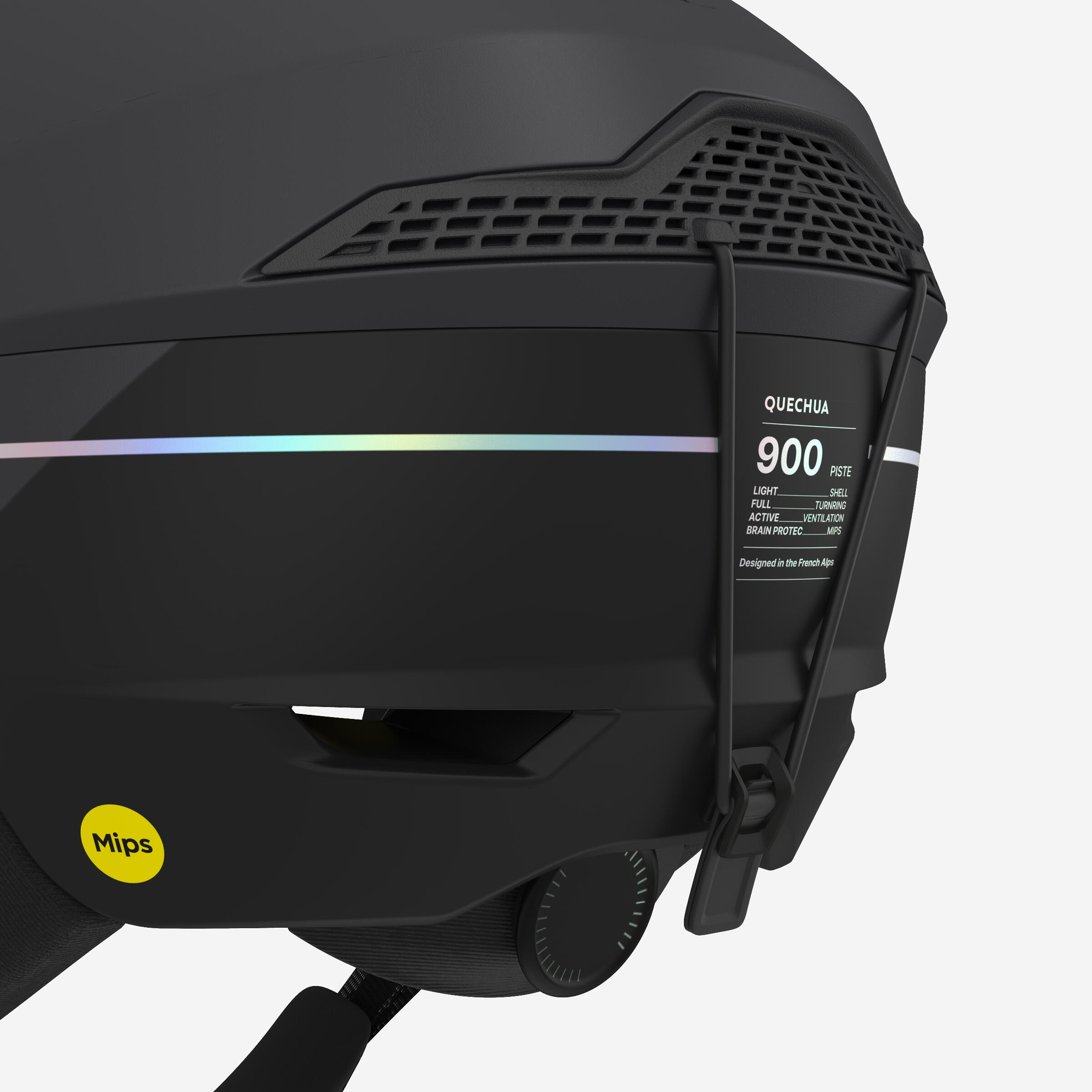 Ski Helmet with MIPS System - PST 900 graphite black - WEDZE