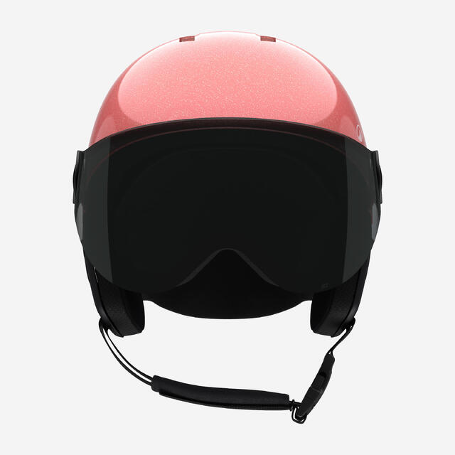 Skihelm für Kinder, H-KID 550 rosa mit Glitzer