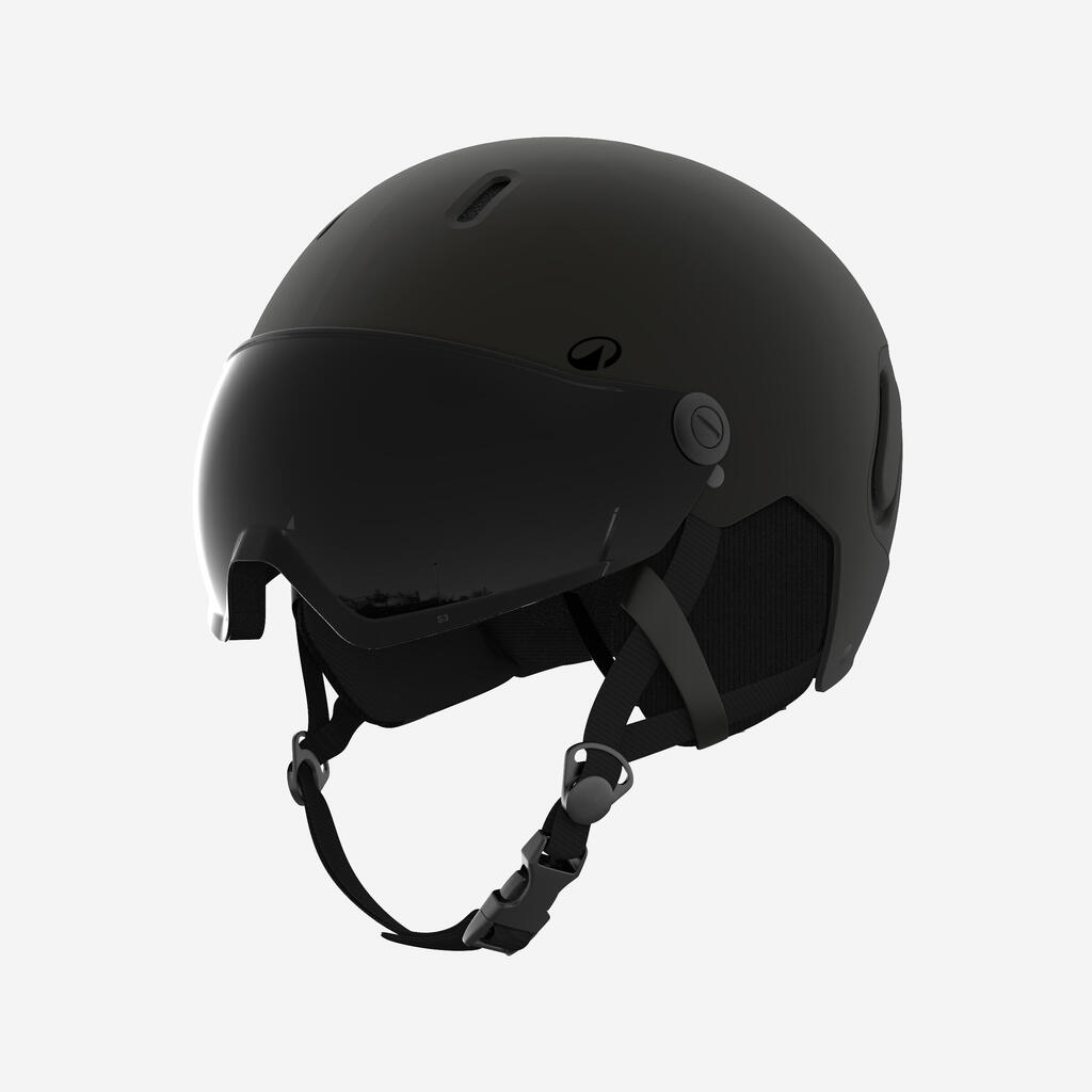 Adult Ski Helmet with Visor - PST 150 - Black