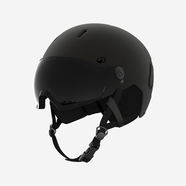 Capacete de ski com viseira adulto - PST 150 preto