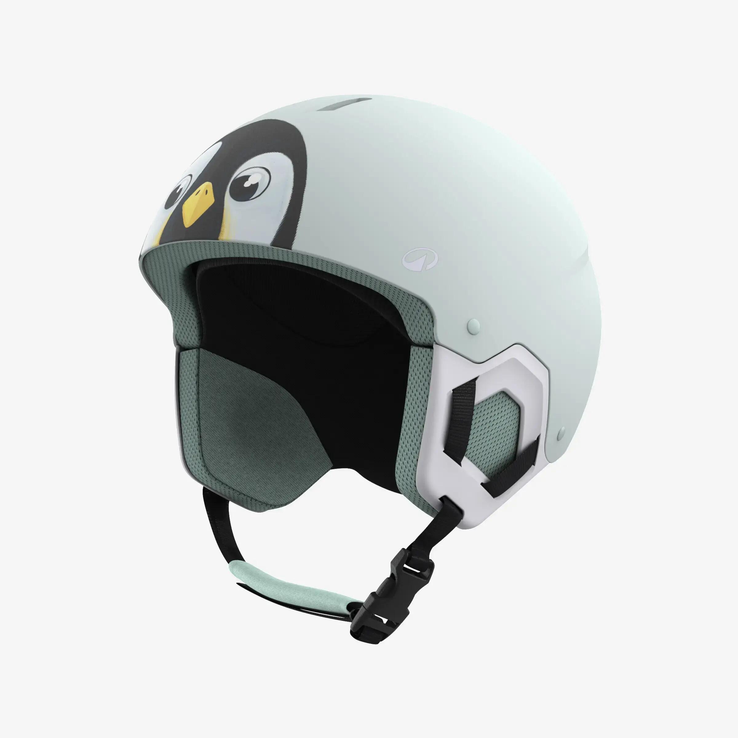 KIDS’ SKI HELMET H-KID 500 Icy blue - Penguin -  1
