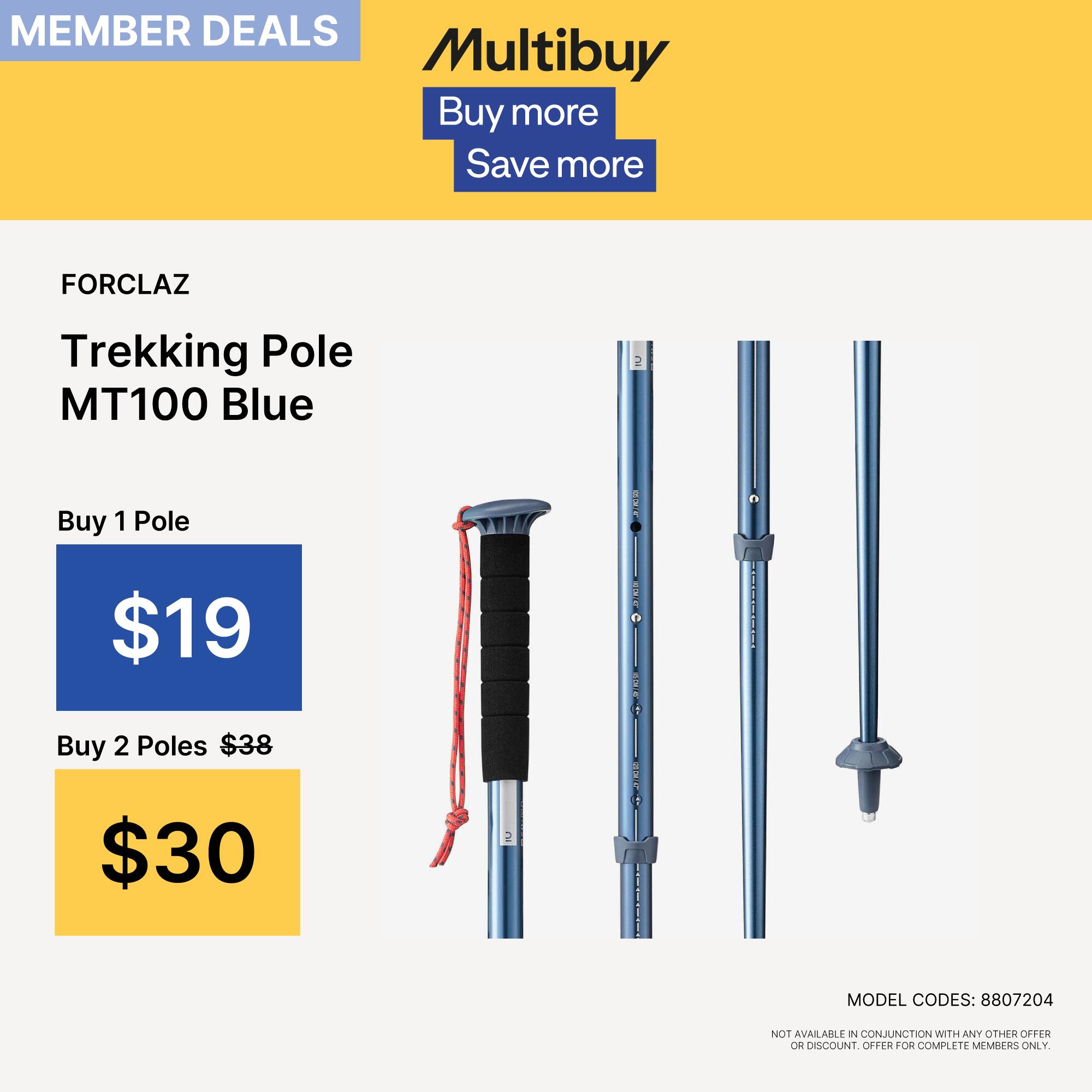 1 affordable hiking pole - MT100 blue 5/6