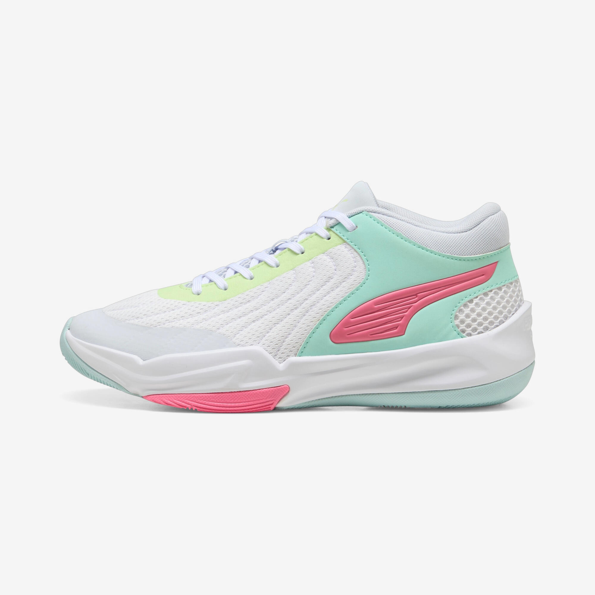 Decathlon Damen/Herren Basketballschuhe – Puma Court Pro weiß/grün | 04069156614819 Decathlon Damen/Herren Basketballschuhe – Puma Court Pro weiß/grün | 04069156614819