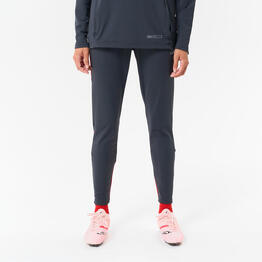 Pantalon de football VIRALTO CLUB gris anthracite et rouge.