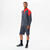 Sweat de football 1/2 zip viralto club gris anthracite et rouge.