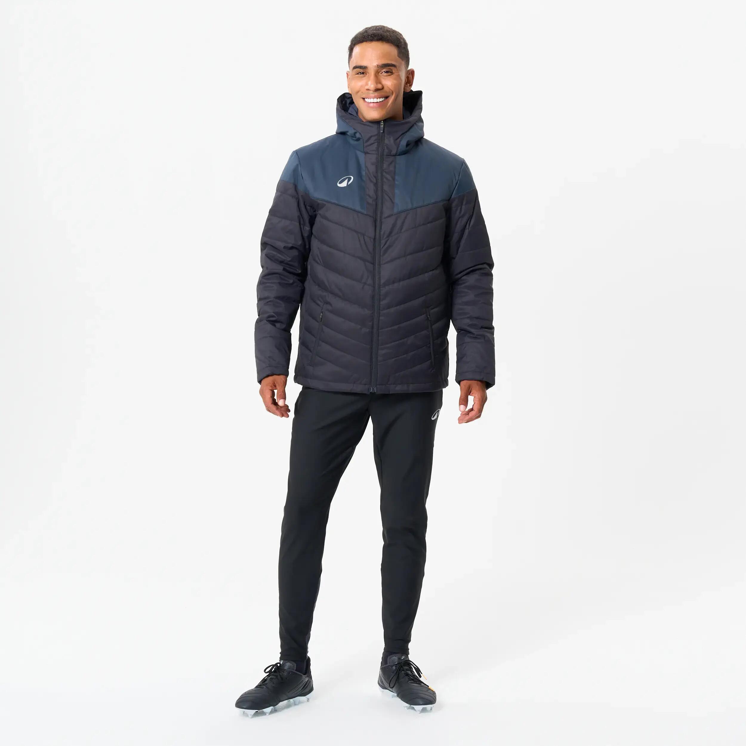 Adult Football Tracksuit Bottoms Viralto Club - Carbon Grey and Black -  1