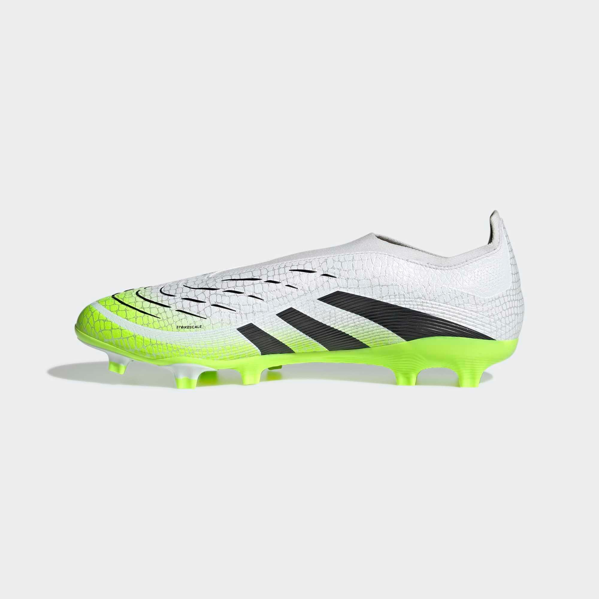 Chaussure Predator League Laceless FG/MG Adulte Blanc/Vert 9/10