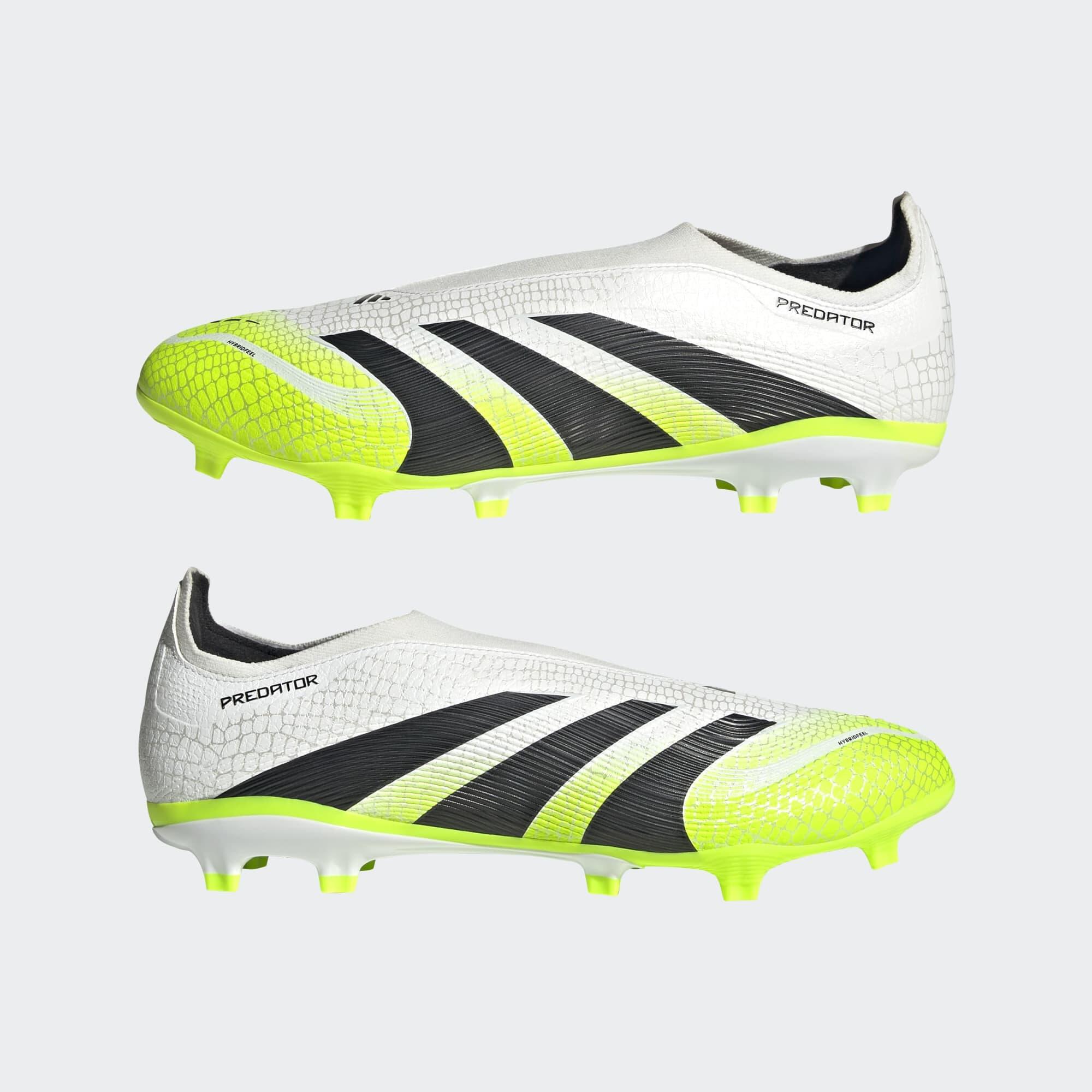 Chaussure Predator League Laceless FG/MG Adulte Blanc/Vert 8/10