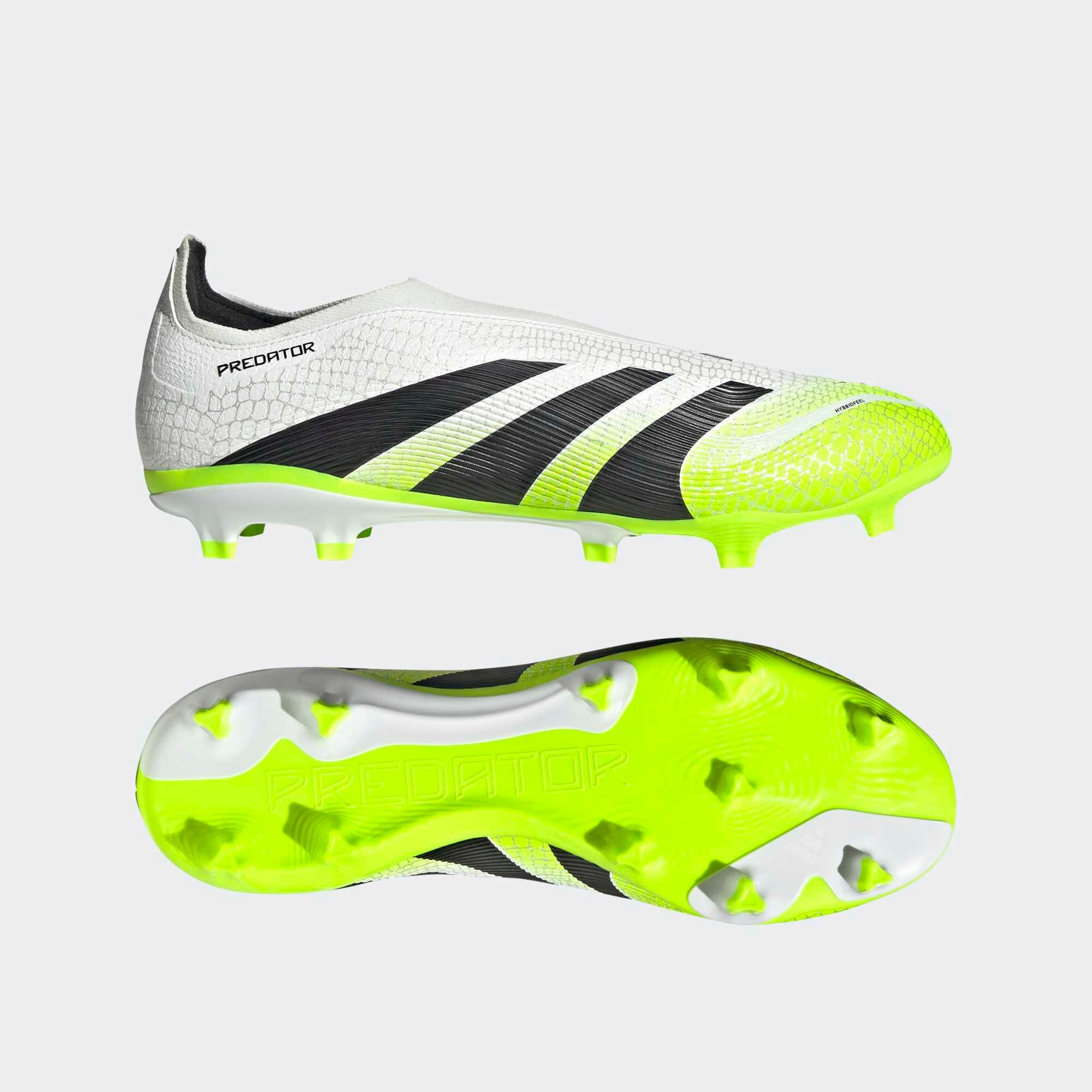 Chaussure Predator League Laceless FG/MG Adulte Blanc/Vert 7/10