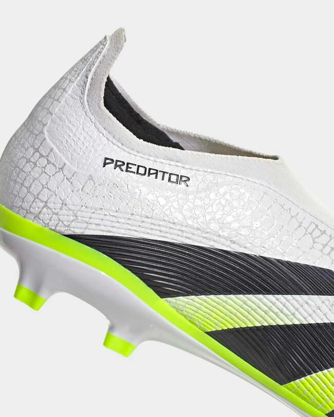 Adidas Predator League LL FG/MG voetbalschoenen zonder veters wit/geel