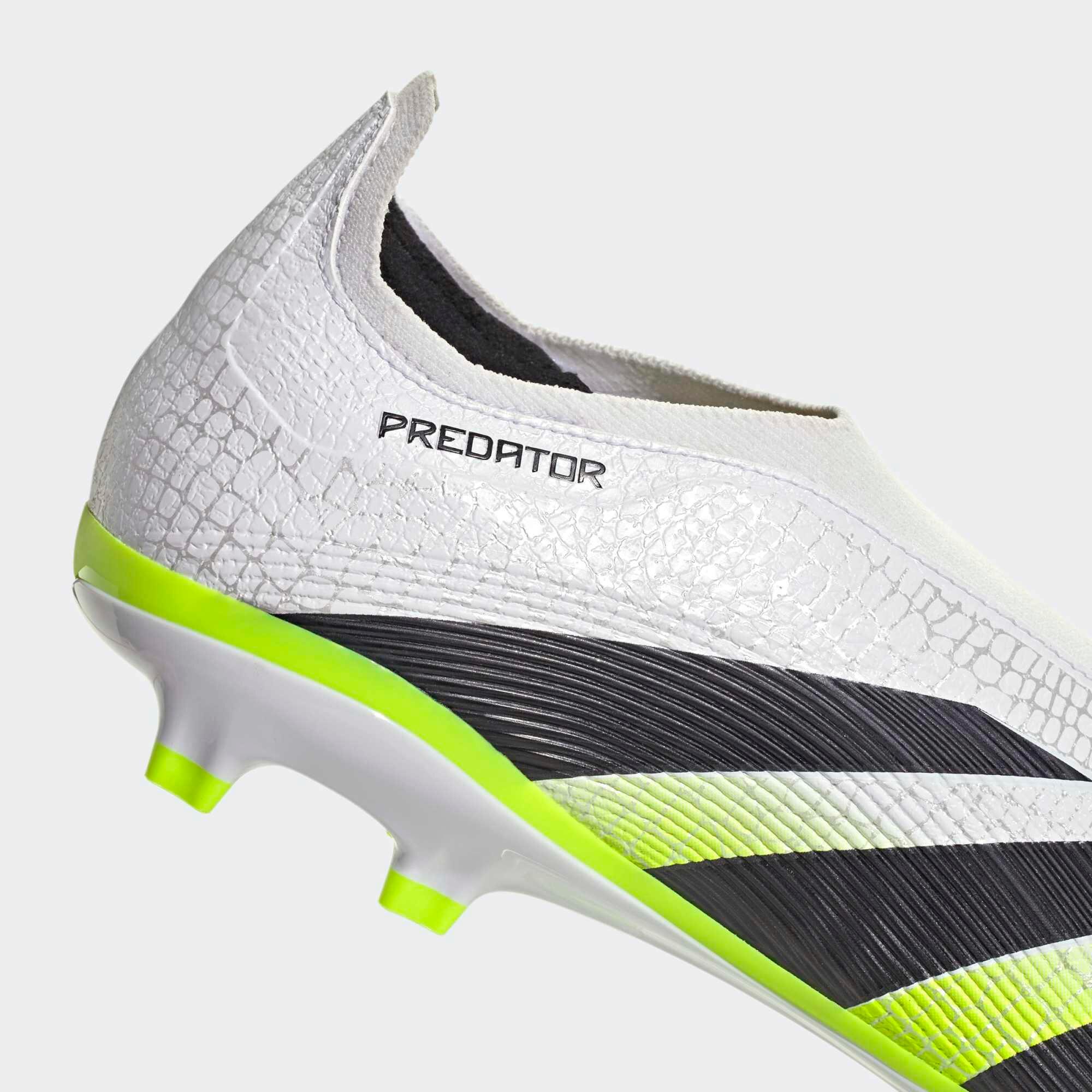 Chaussure Predator League Laceless FG/MG Adulte Blanc/Vert 4/10
