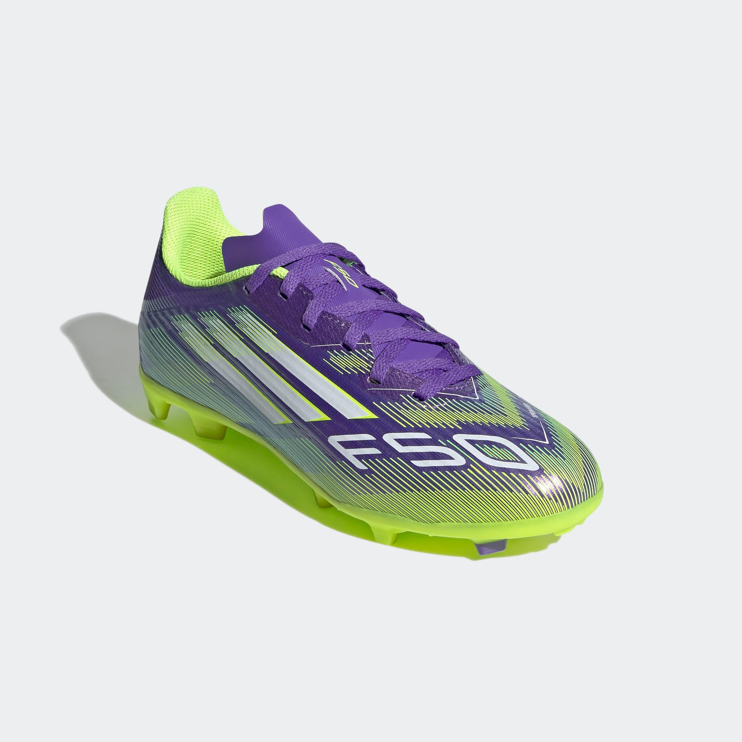 Kids' Boots F50 League FG/MG - Purple/Green - Decathlon
