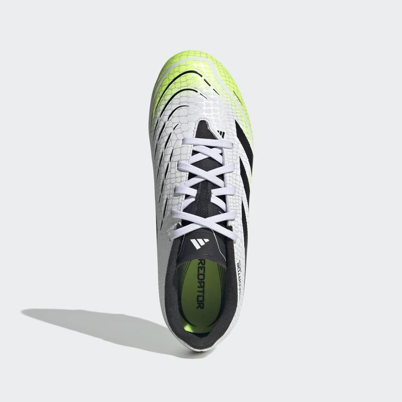 Ghete fotbal Predator League FG/MG Alb-Verde Copii