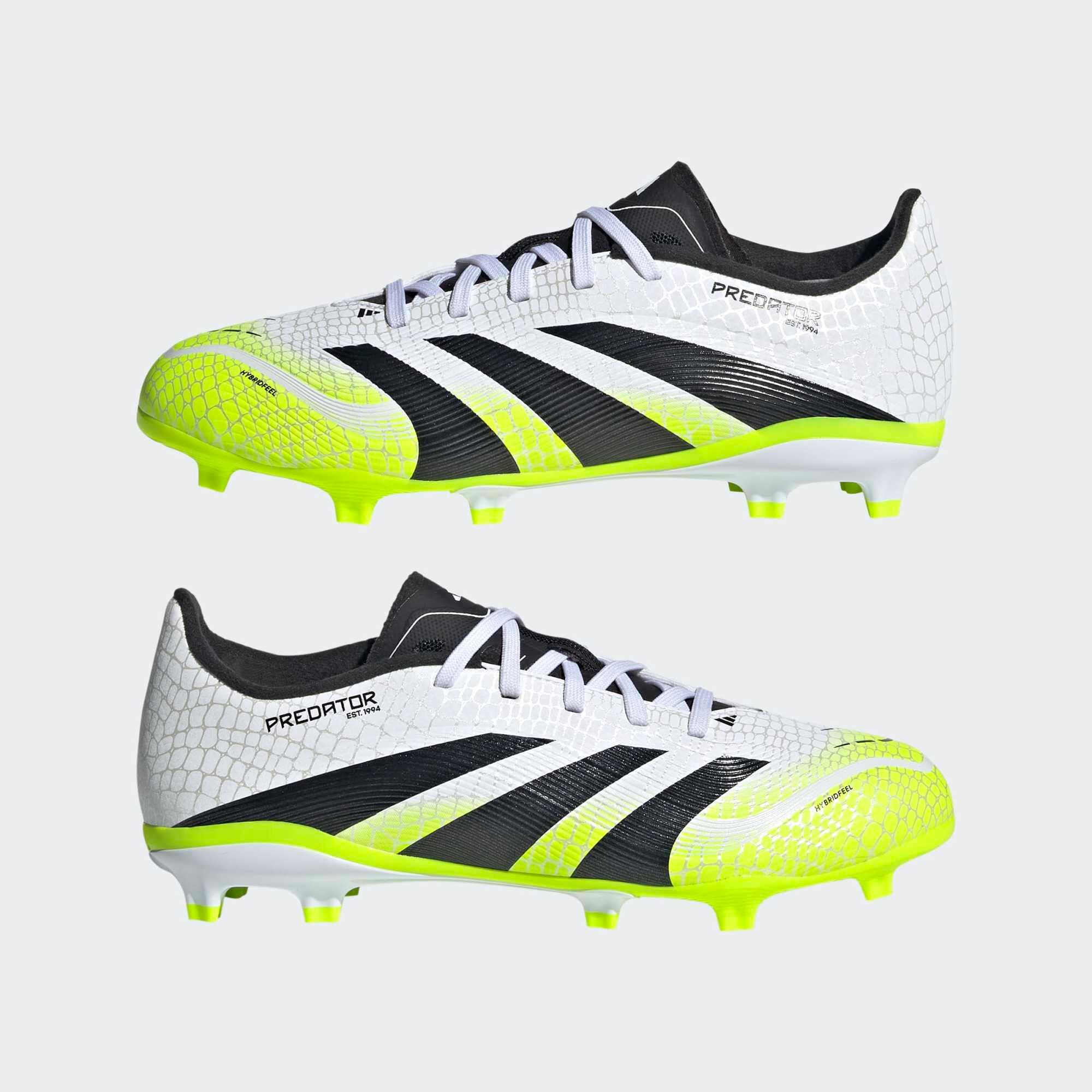 Chuteiras de Futebol Criança Predator League FG/MG Branco/Verde 7/10