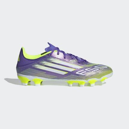 Botas de fútbol F50 League MG Adulto Violeta/Amarillo