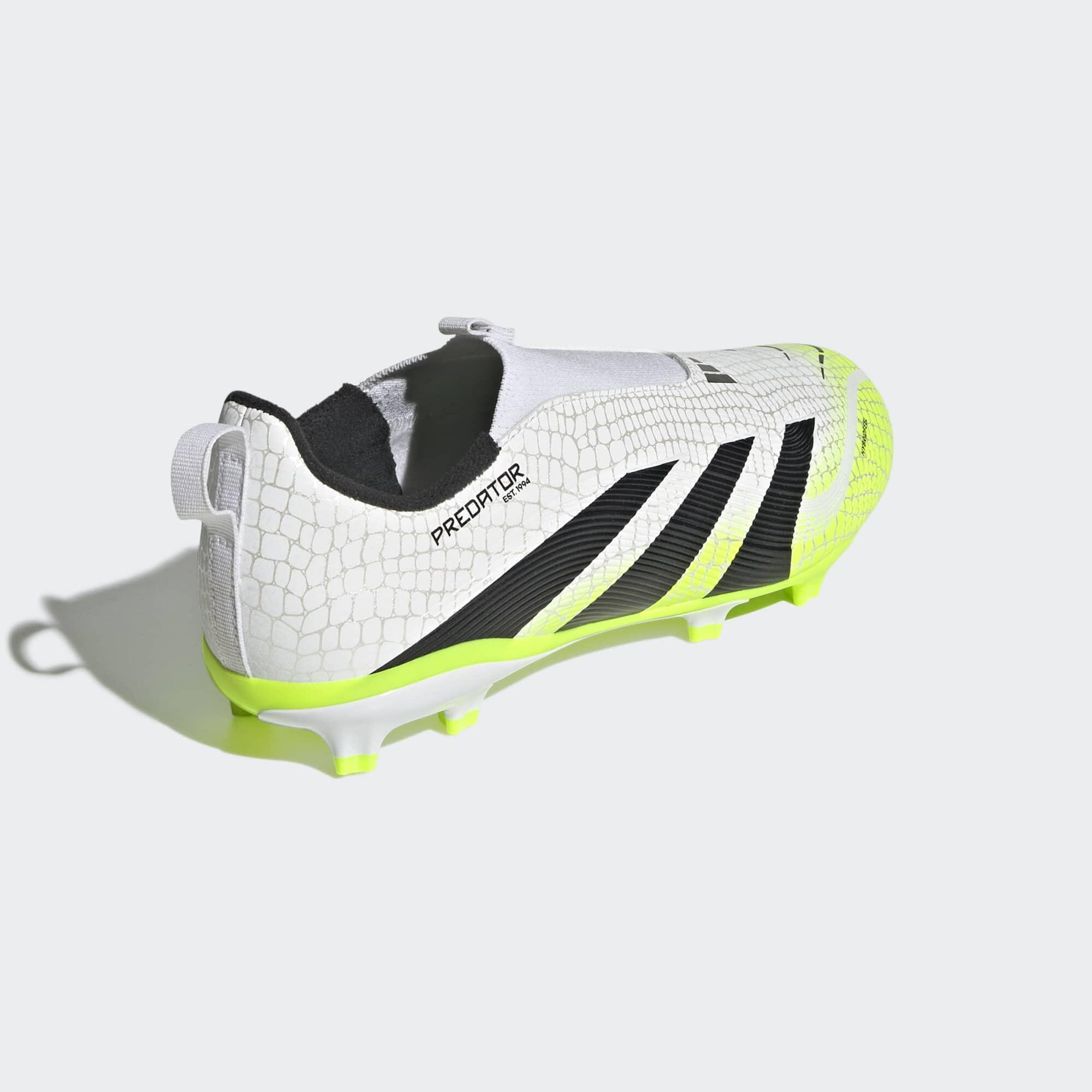 Chuteiras de Futebol Predator League Laceless FG/MG Criança Branco/Verde 10/10