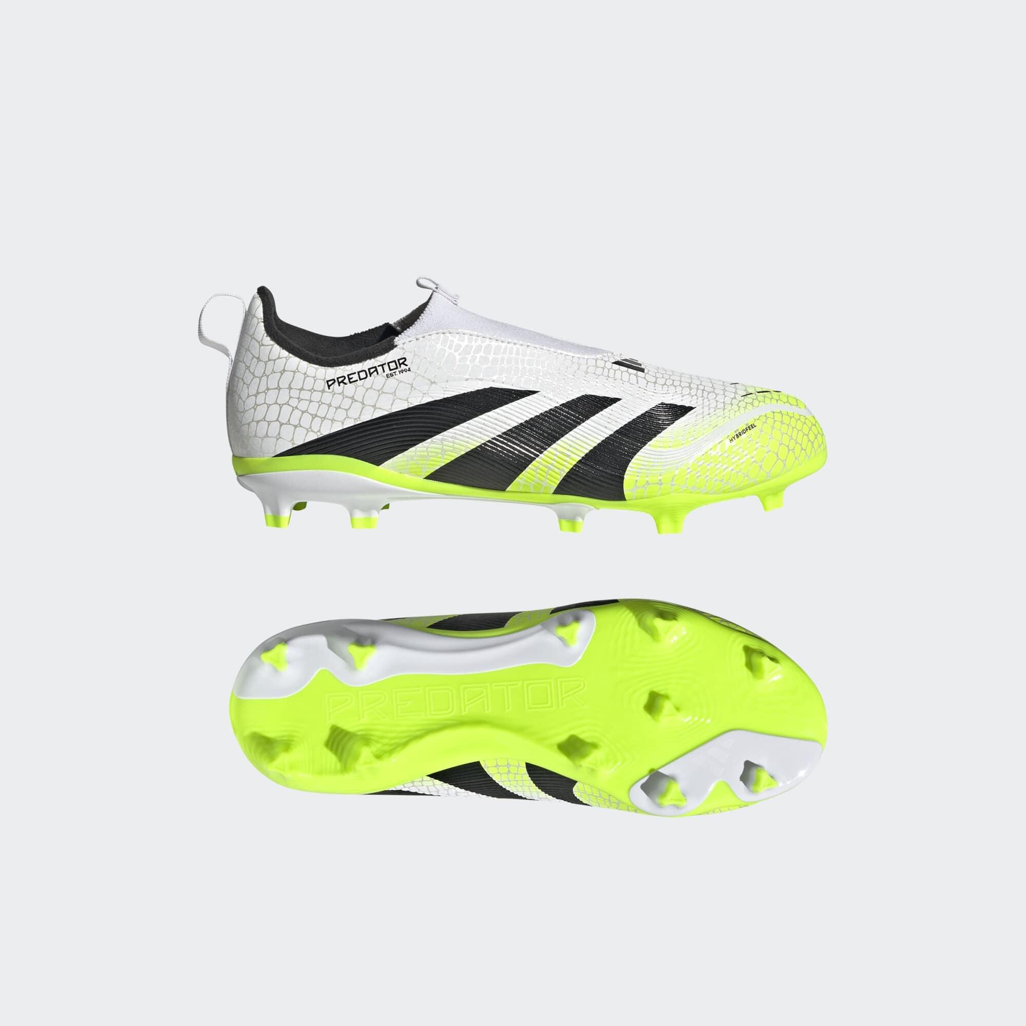 Chuteiras de Futebol Predator League Laceless FG/MG Criança Branco/Verde 8/10