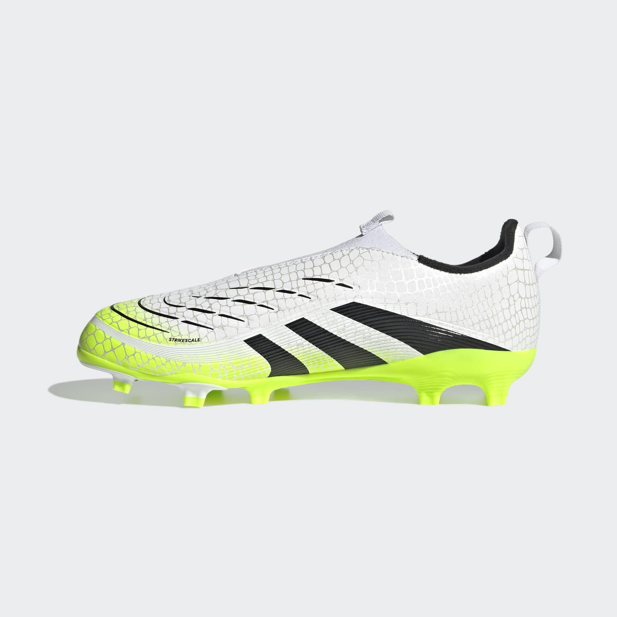 Chuteiras de Futebol Predator League Laceless FG/MG Criança Branco/Verde 9/10