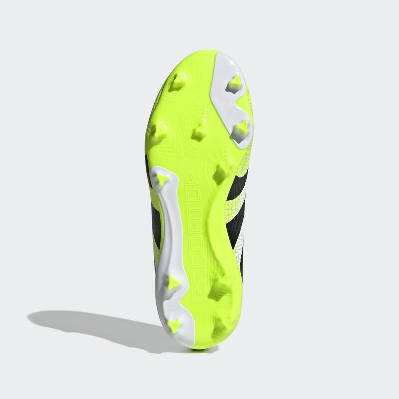 Ghete fotbal fără șiret Predator League FG/MG Alb-Verde Copii