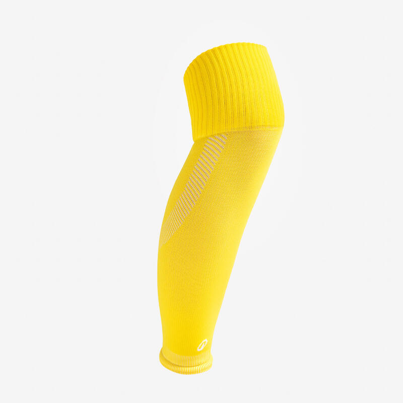 Chaussettes de football sans-pied jaune