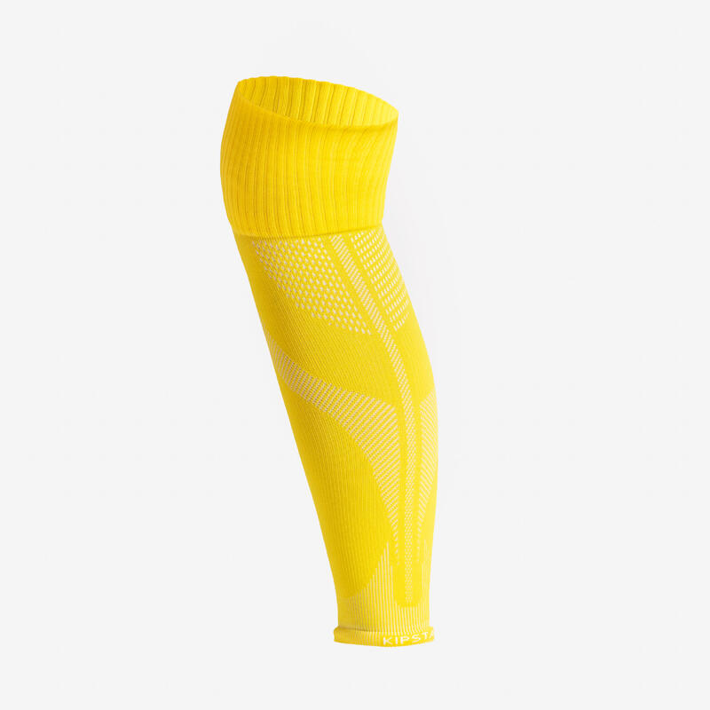 Chaussettes de football sans-pied jaune