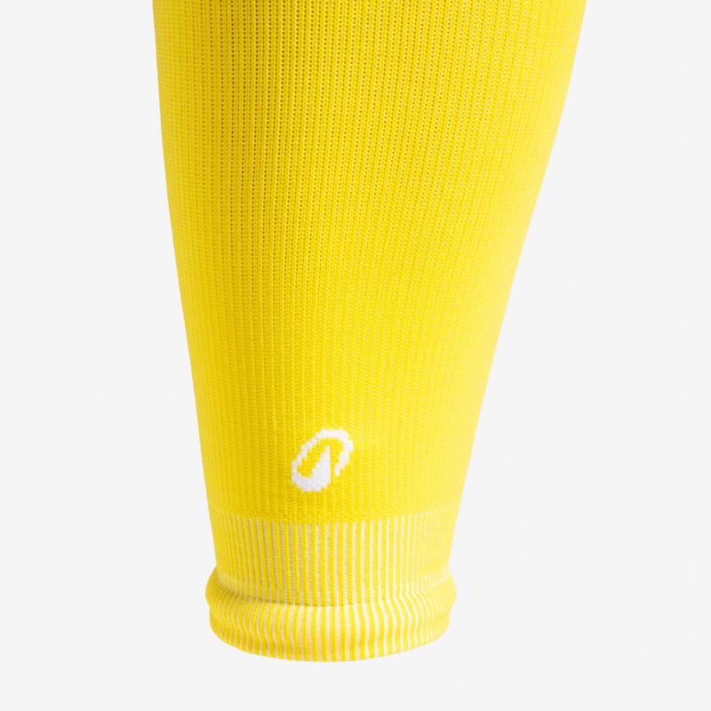 Chaussettes de football sans-pied jaune